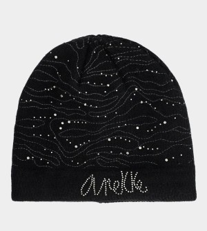 Anekke Black Knitted Beanie Kalap | GBCT40536