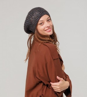 Anekke Black Knitted Beret Kalap | SKTY24956