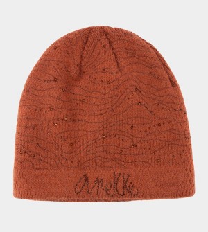 Anekke Burgundy Knitted Beanie Kalap | GHJI98471