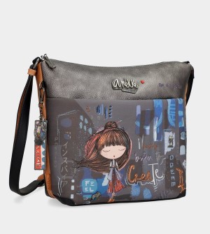 Anekke Contemporary Large Printed Messenger Crossbody Táska | VAJW68143