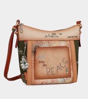 Anekke Flowers Large Crossbody Táska | HCFT25148