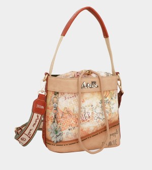 Anekke Flowers With Rope Closure Crossbody Táska | CQZD70264