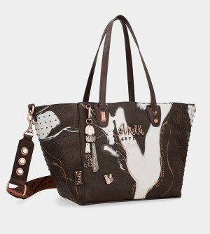 Anekke Large Brown Shopper Nature Shodō Kézitáska | NTUQ03175