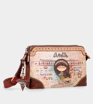 Anekke Menire With Double Compartment Crossbody Táska | LYAC94137