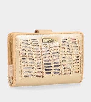 Anekke Nature Pachamama Gold Medium Rfid Pénztárca | HZMY43965