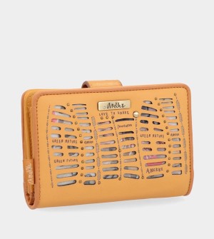 Anekke Nature Pachamama Medium Rfid Ochre Ocher Pénztárca | LFSN73150