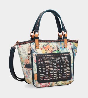 Anekke Nature Pachamama Navy Blue Printed Kézitáska | BIMW62047