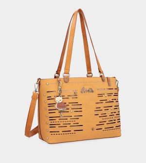 Anekke Nature Pachamama Ochre Large Crossbody Táska | ZRAT95463