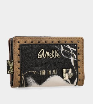 Anekke Nature Shodō Black Flexible Rfid Pénztárca | YQVW95482