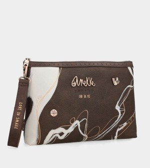 Anekke Nature Shodō Brown Clutch Kézitáska | PZRK51307