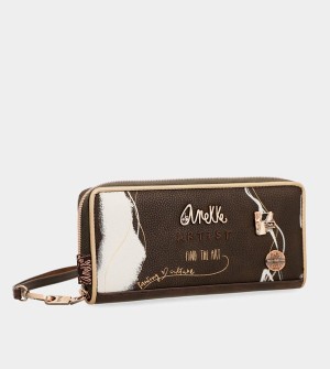 Anekke Nature Shodō Large Brown Rfid Pénztárca | LUIH12659