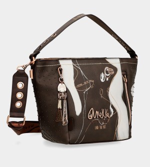Anekke Nature Shodō Medium Brown Kézitáska | PGSA98017