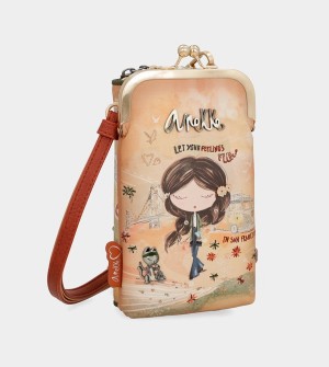 Anekke Peace & Love Camel 3-in-1 Rfid Crossbody Táska | THZY67319