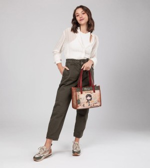 Anekke Peace & Love Camel Crossbody Táska | KYDO93672