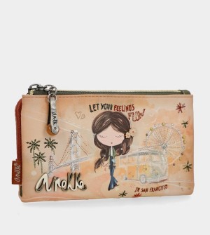 Anekke Peace & Love Camel Flexible Rfid Pénztárca | PXBE78236