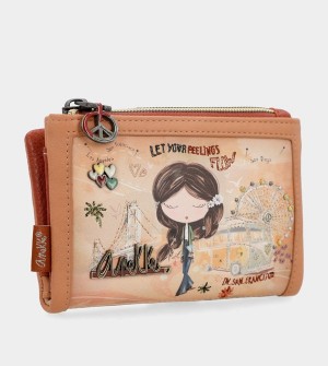 Anekke Peace & Love Camel Small Rfid Pénztárca | MGHI89465