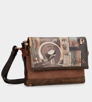 Anekke Shōen 3 Compartment Flap Crossbody Táska | PJRC37512