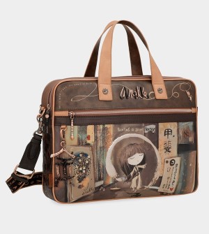 Anekke Shōen Brown Document Holder Irattáskák | WCVL47563