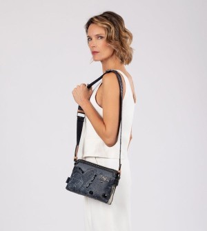 Anekke Studio Navy Blue 2-compartment Crossbody Táska | CJFV37026