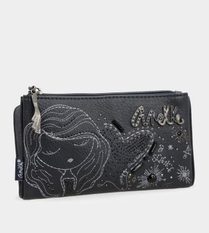 Anekke Studio Navy Blue Flexible Rfid Pénztárca | JEQW41870
