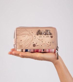 Anekke Studio Nude Medium Rfid Crossbody Táska | GAHQ96832