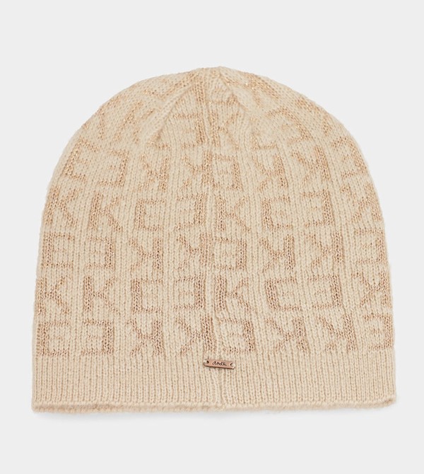Anekke Beige Contemporary Knit Kalap | WFJY01925
