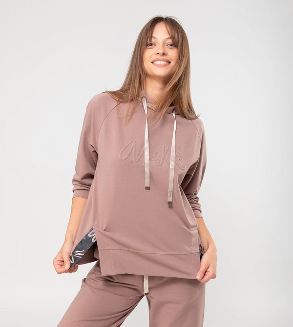 Anekke Beige Hoodie Pulóverek | COBV96023
