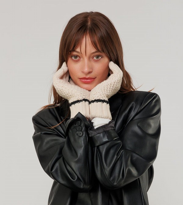 Anekke Beige Knitted Kesztyű | OVWD71245
