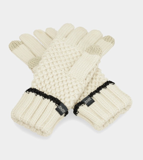 Anekke Beige Knitted Kesztyű | OVWD71245