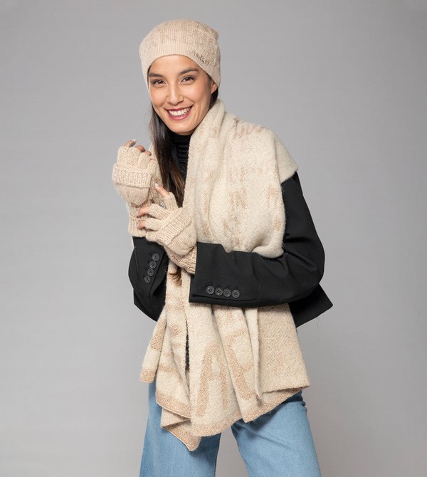 Anekke Beige Logo Mittens Kesztyű | BUXZ35870