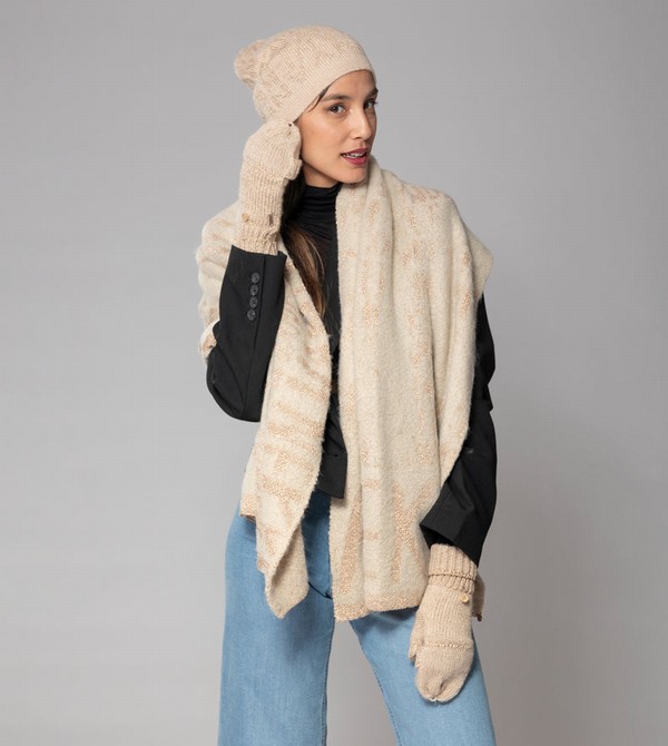 Anekke Beige Logo Mittens Kesztyű | BUXZ35870