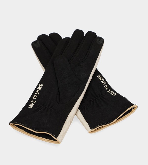 Anekke Black And Beige Contemporary Kesztyű | ROIU03725
