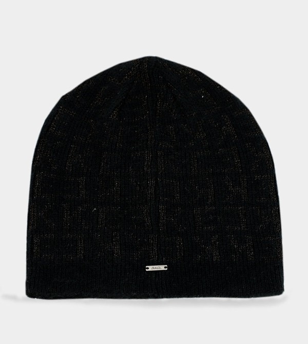Anekke Black Contemporary Knit Kalap | FTVO14730