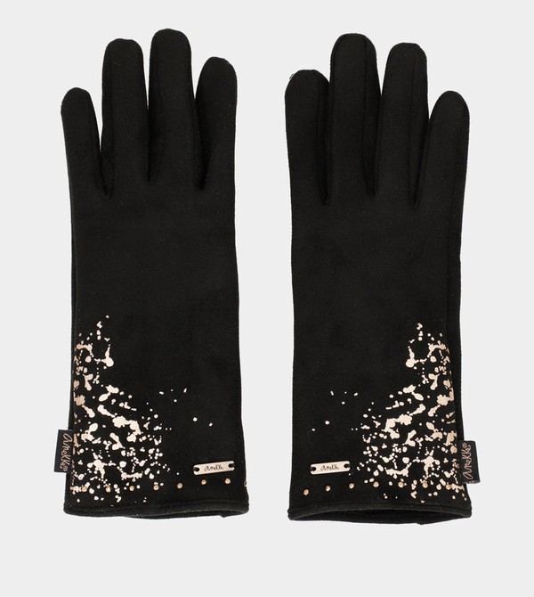 Anekke Black Fleece-lined Kesztyű | IRBV57268