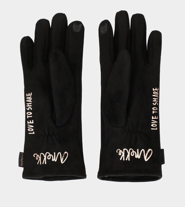 Anekke Black Fleece-lined Kesztyű | IRBV57268
