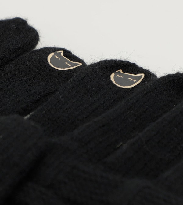 Anekke Black Knit Kesztyű | GUSY80934