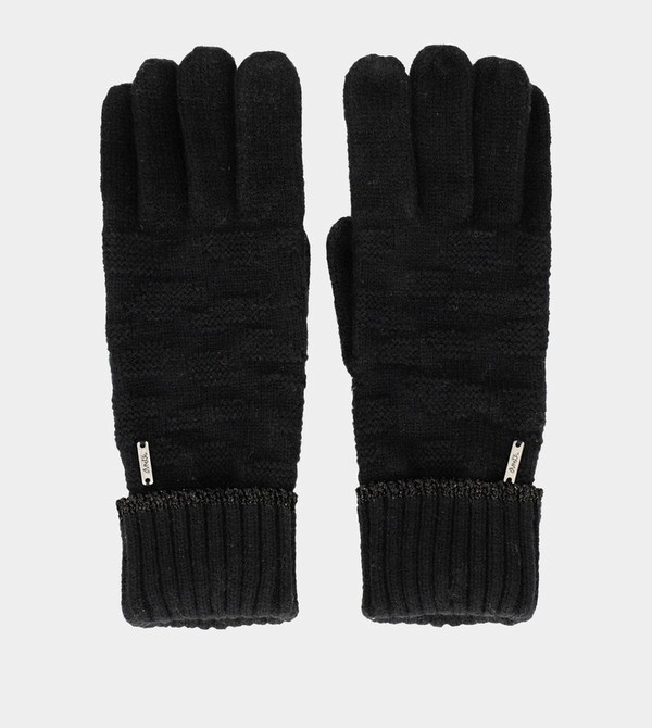 Anekke Black Knit Kesztyű | GUSY80934