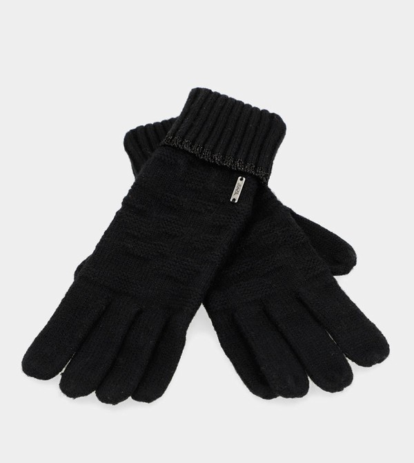 Anekke Black Knit Kesztyű | GUSY80934