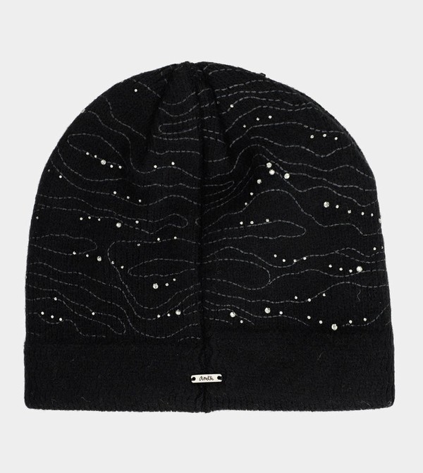 Anekke Black Knitted Beanie Kalap | GBCT40536