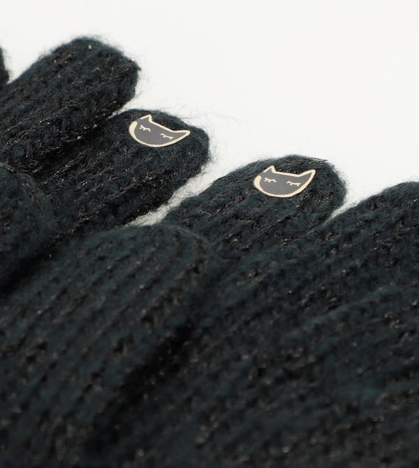 Anekke Black Logomania Kesztyű | UXTJ58910