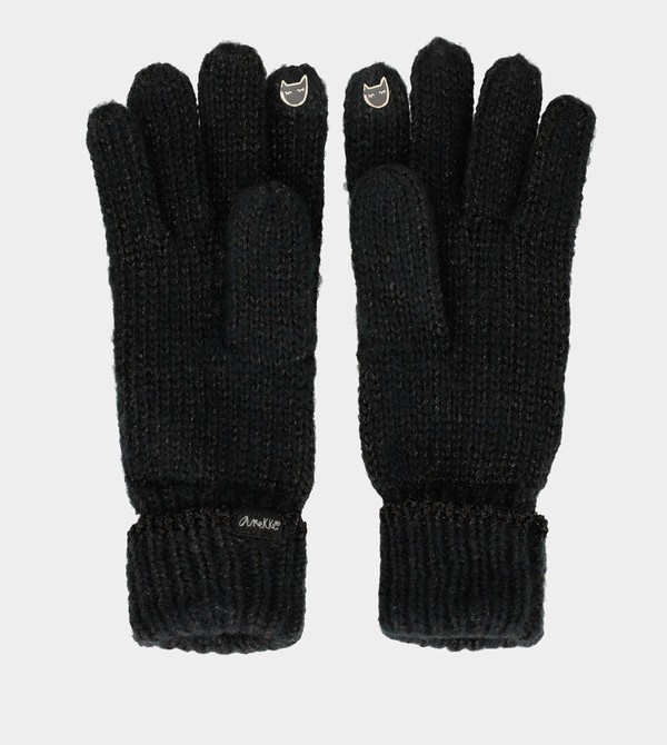 Anekke Black Logomania Kesztyű | UXTJ58910