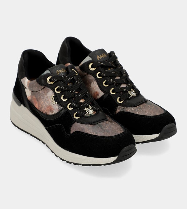 Anekke Black Padded Sports With Wedge Cipő | HSWU50196