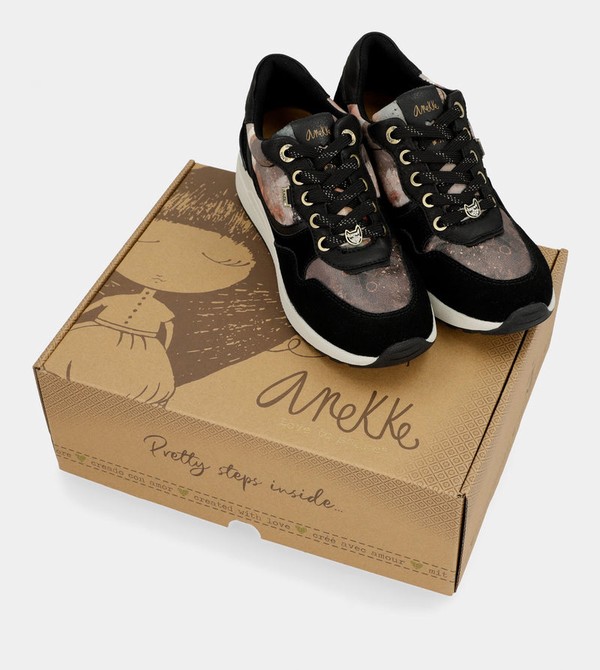 Anekke Black Padded Sports With Wedge Cipő | HSWU50196