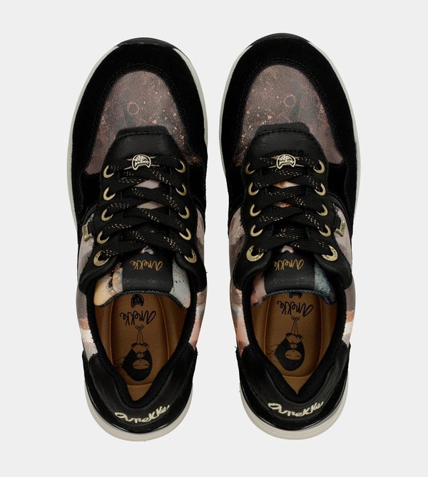 Anekke Black Padded Sports With Wedge Cipő | HSWU50196