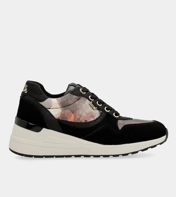 Anekke Black Padded Sports With Wedge Cipő | HSWU50196