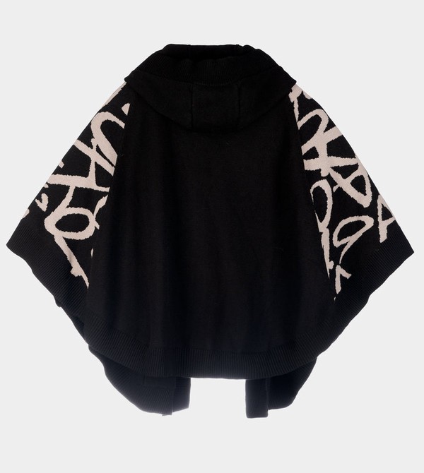 Anekke Black Poncho-style Kabát | MRGI15760
