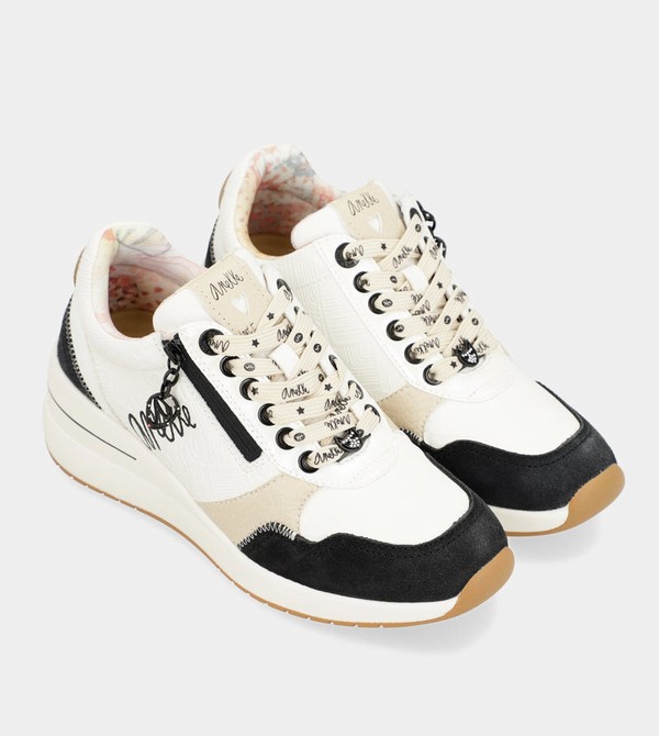 Anekke Black & White Wedge Cipő | SVOR04635