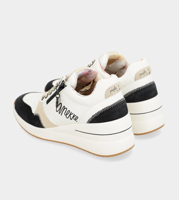 Anekke Black & White Wedge Cipő | SVOR04635
