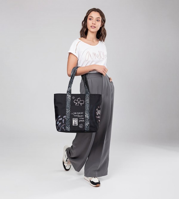 Anekke Black & White Wedge Cipő | SVOR04635