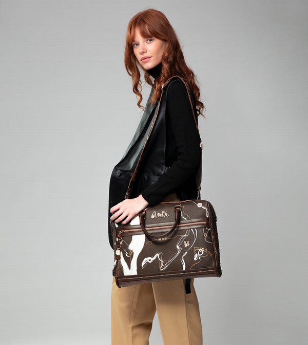 Anekke Brown Briefcase Nature Shodō Irattáskák | AHEM95836